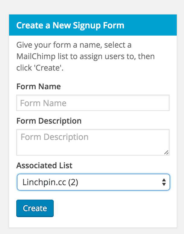 Easy Forms for MailChimp-Create-Form